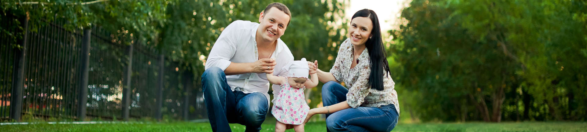 Parents with adopted baby