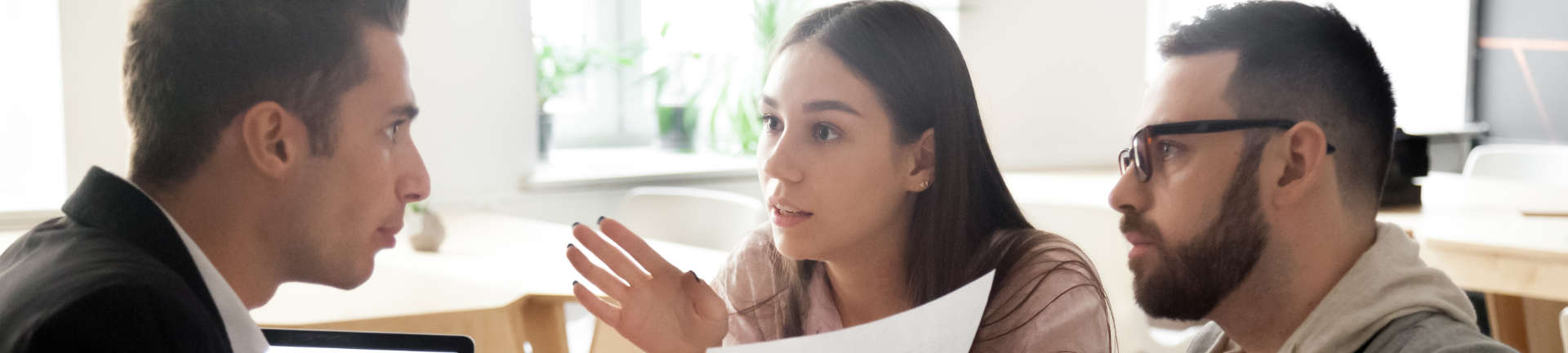 A couple discussing a landlord-tenant dispute details with a lawyer Augusta GA